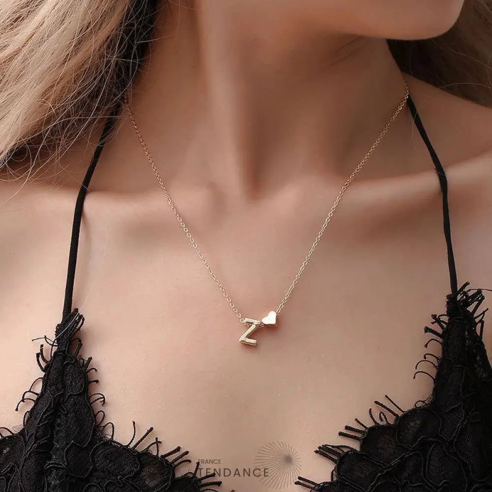 Collier Coeur Initiale | France-Tendance