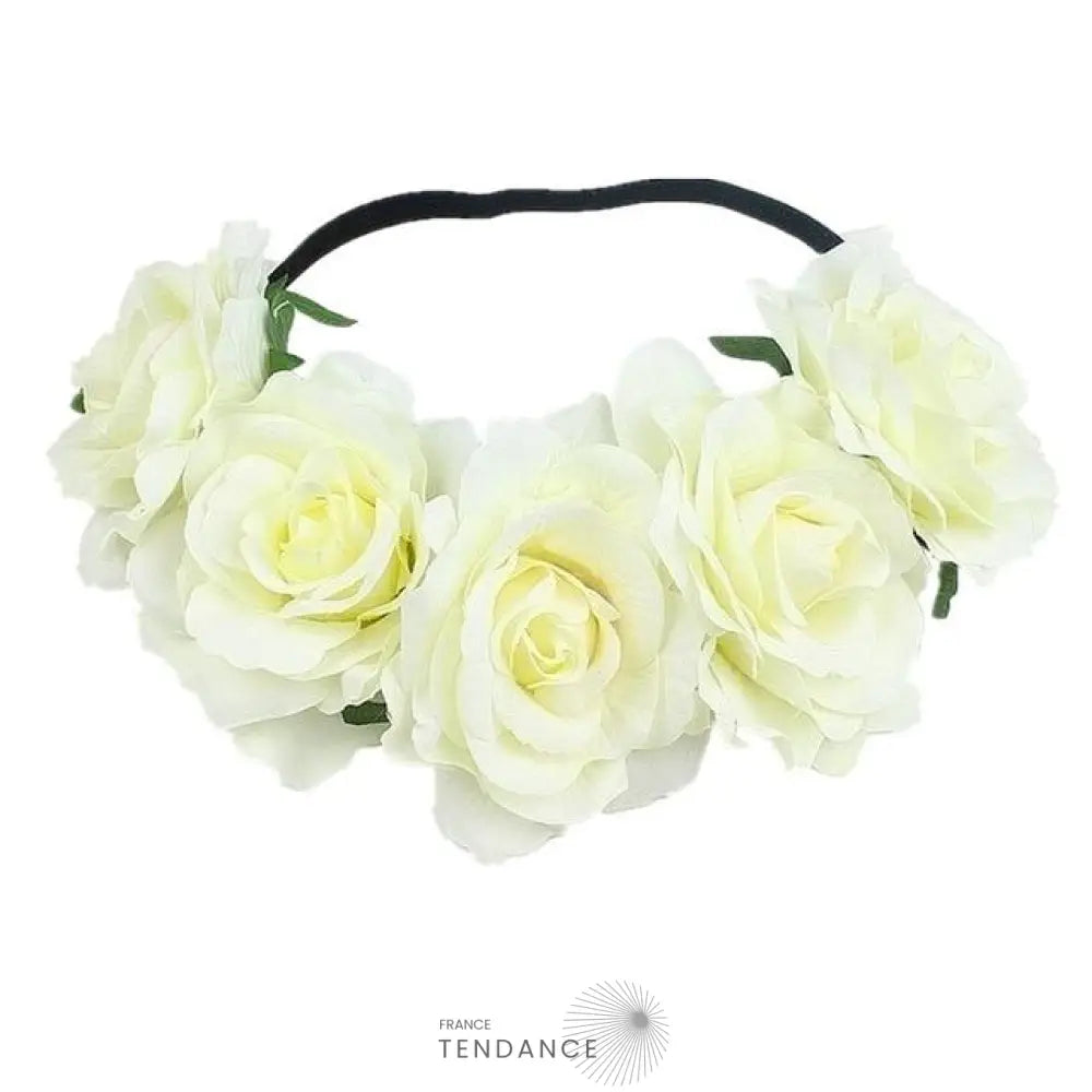 Couronne De Fleurs Belle Blanche | France-Tendance