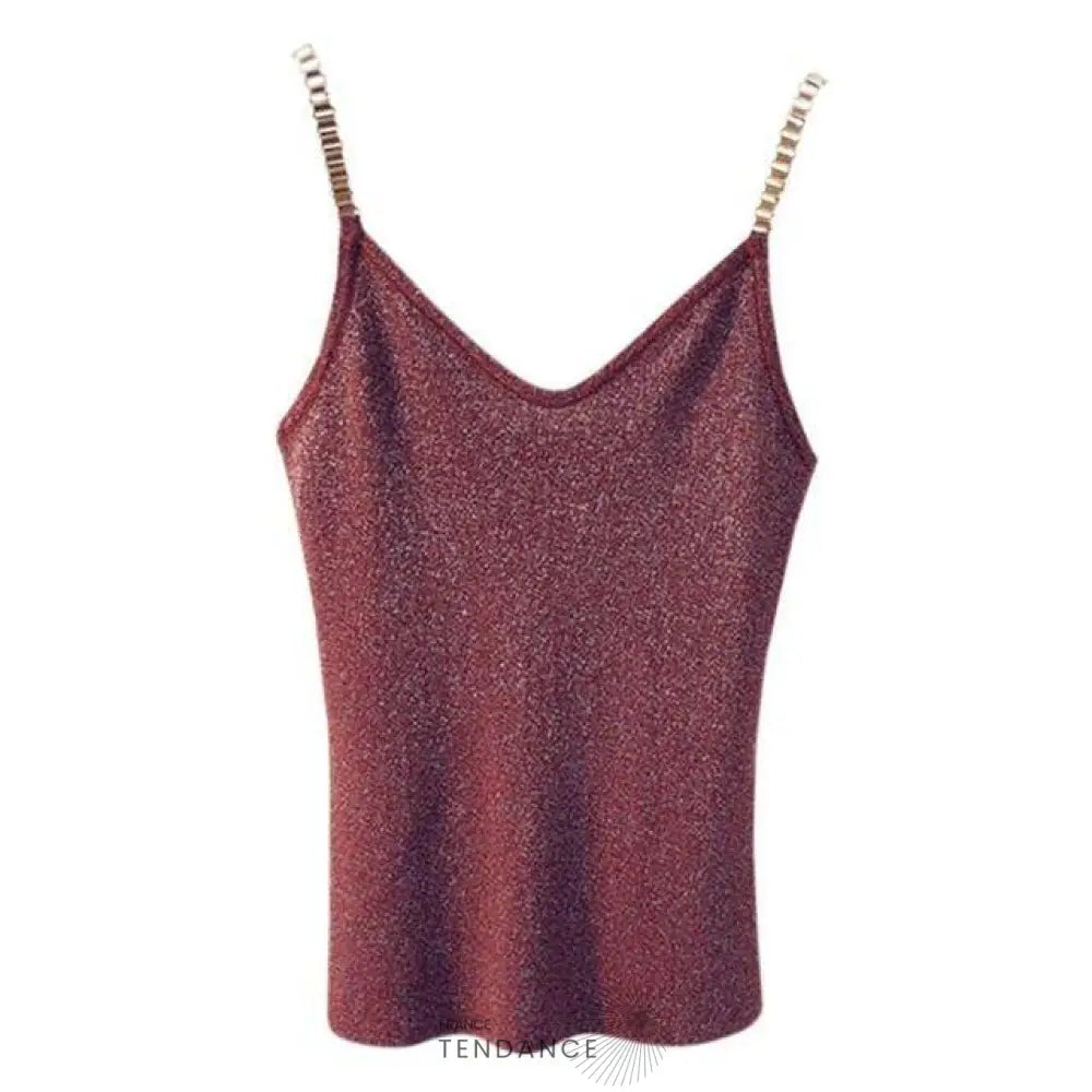 Débardeur Tricoté Brillant | France-Tendance