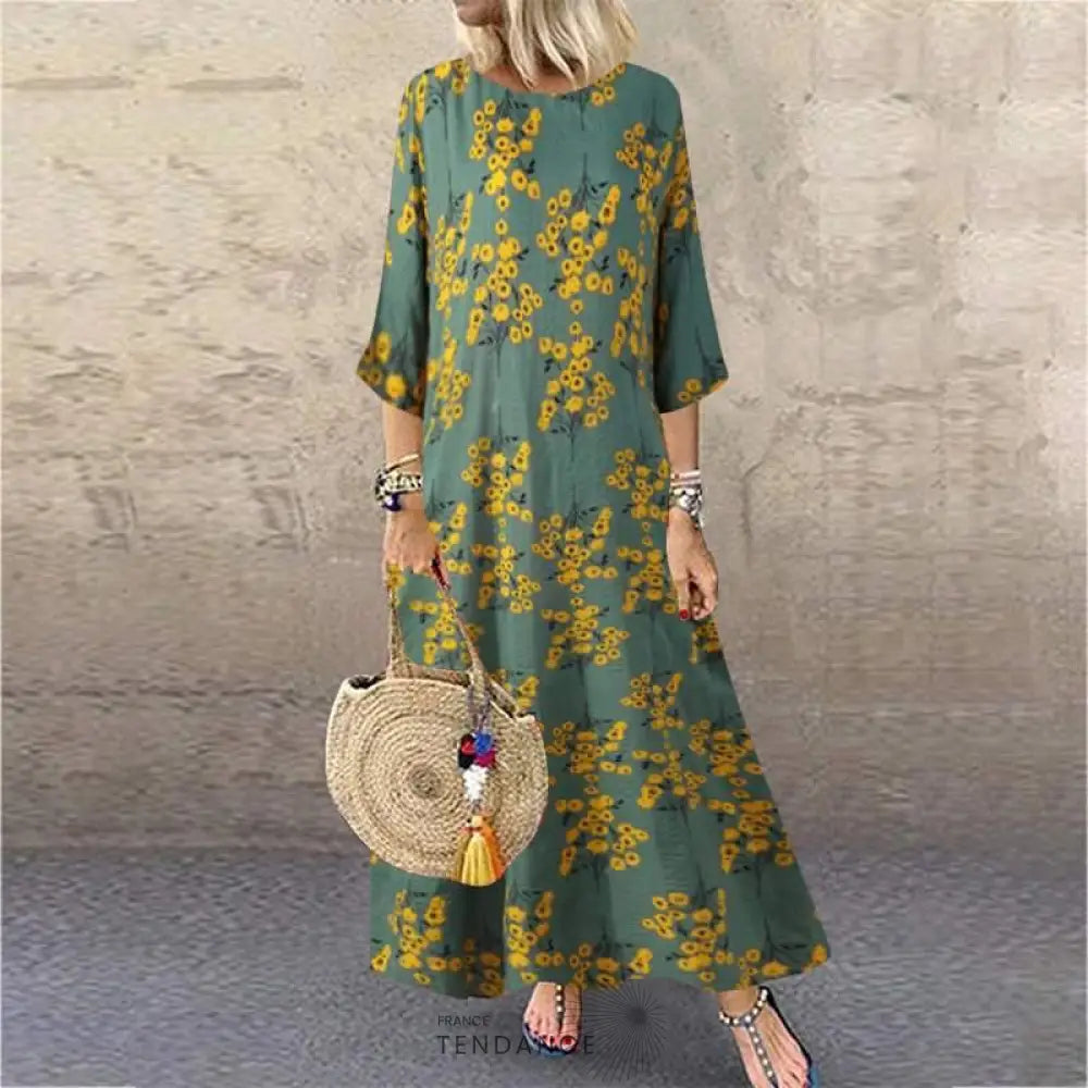 Maxi Robe Bohème Imprimée | France-Tendance