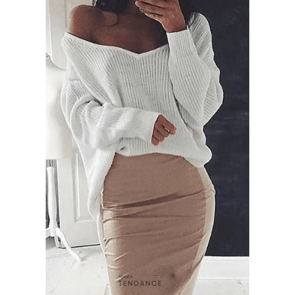 Pull Large à Décolleté Plongeant | France-Tendance