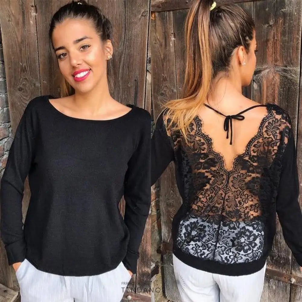 Pull Léger - Dos En Dentelle | France-Tendance