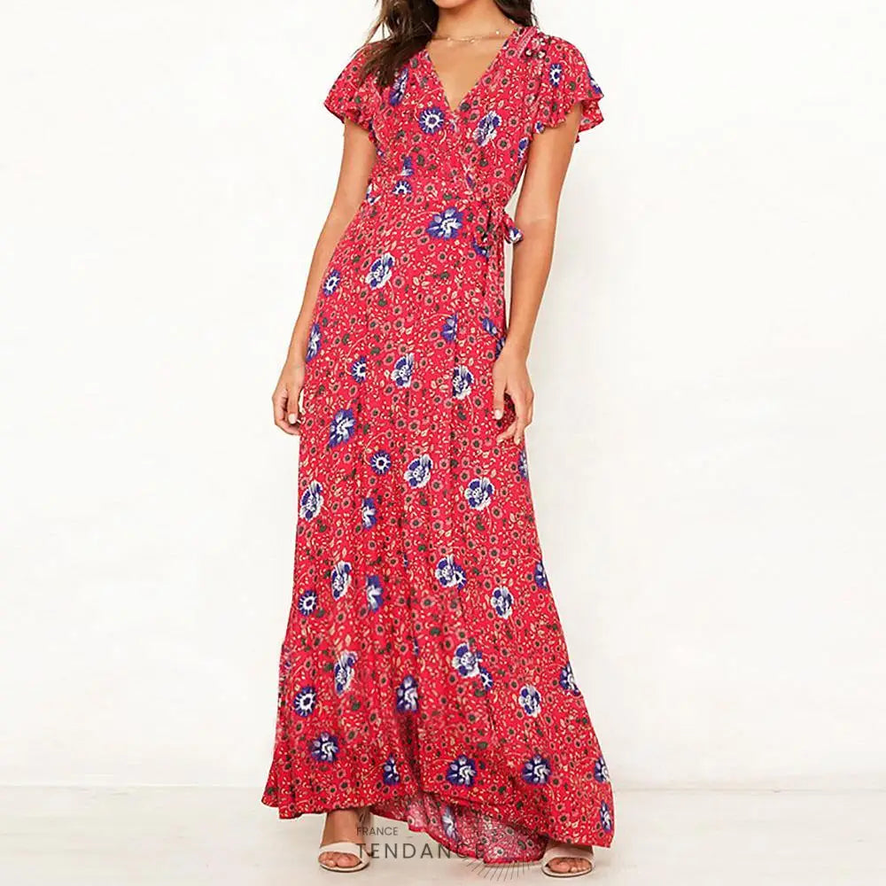 Robe Longue Bohème Nouée | France-Tendance