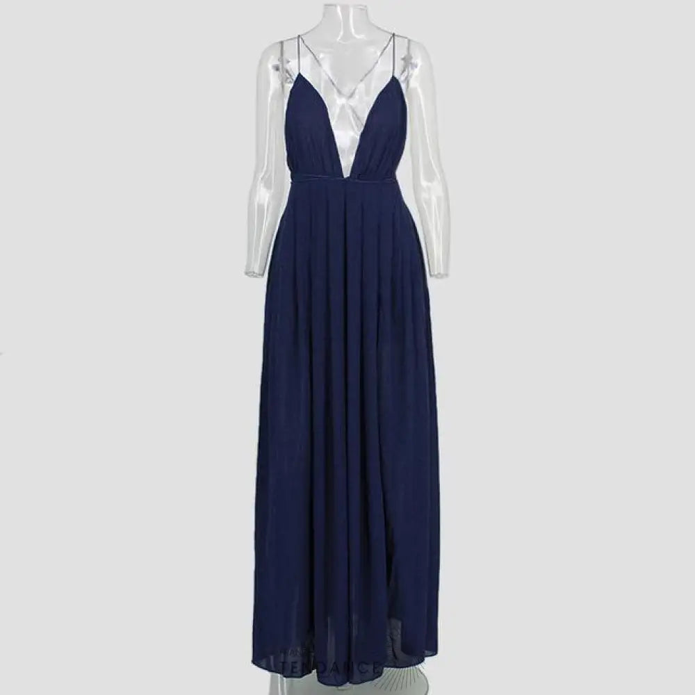 Robe Longue De Soirée Plissée | France-Tendance
