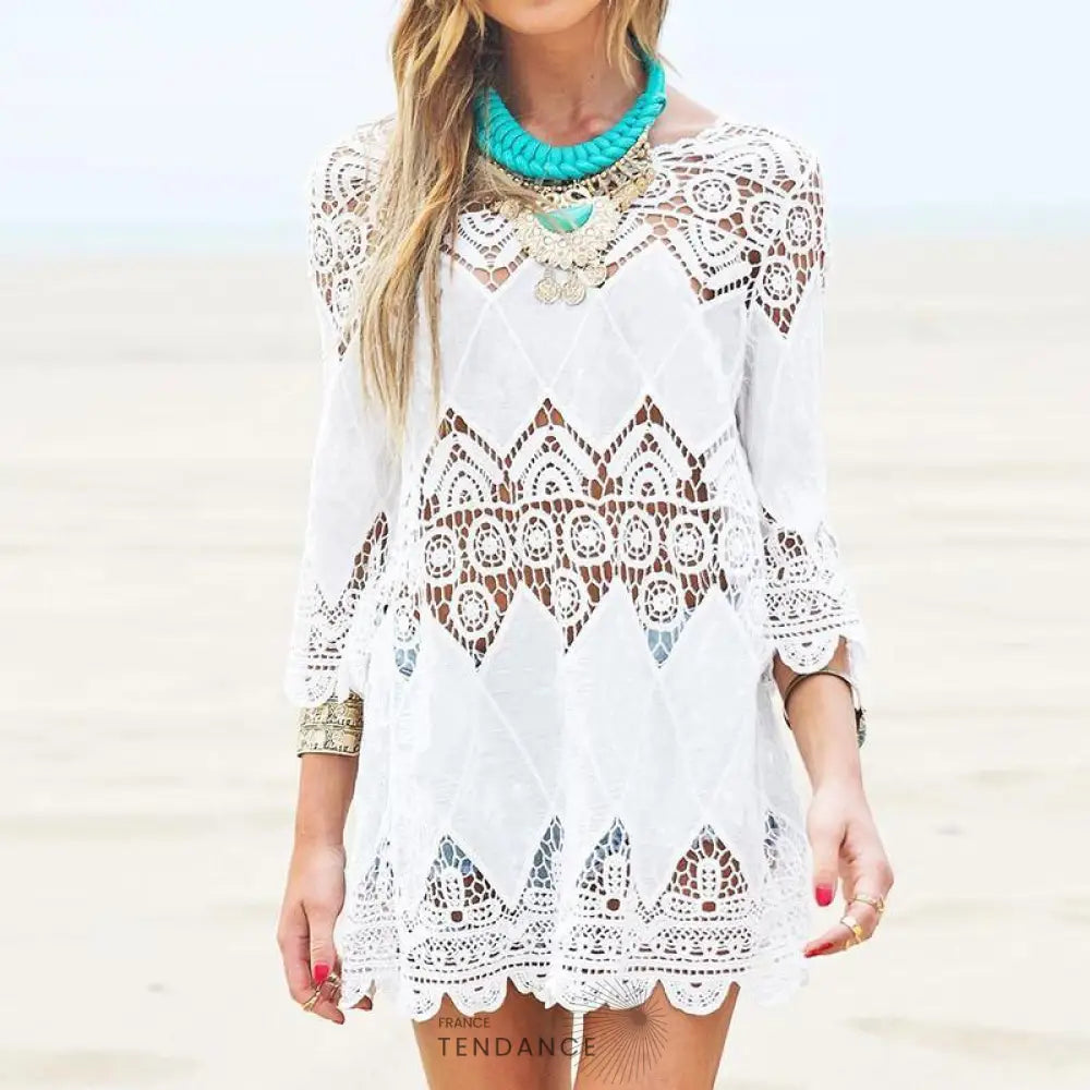 Robe De Plage En Dentelle élégante | France-Tendance