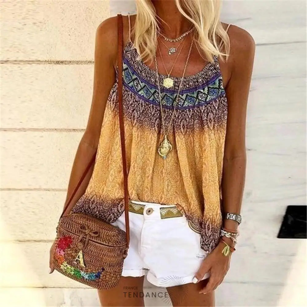 Top Bohémien à Motifs | France-Tendance