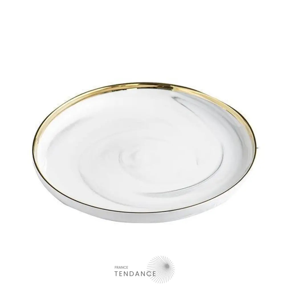 Assiettes Marbre & Or | France-Tendance