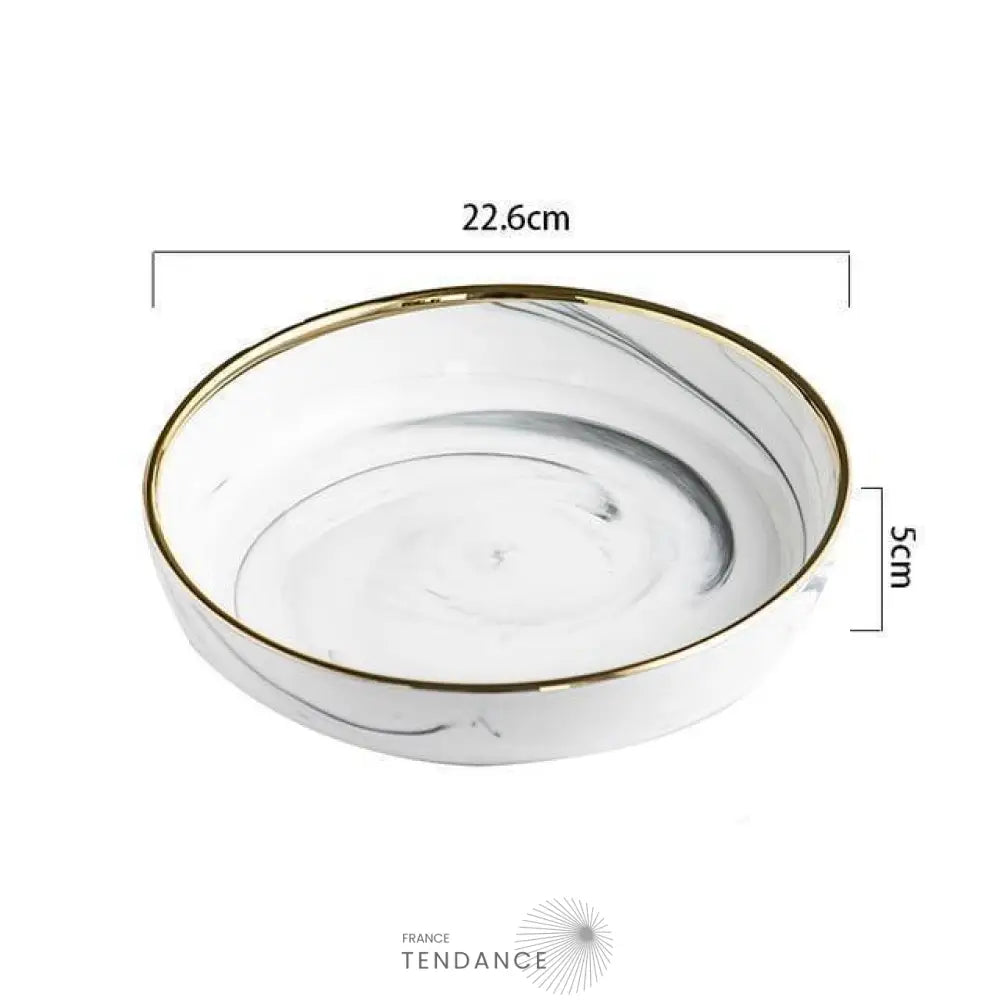 Assiettes Marbre & Or | France-Tendance
