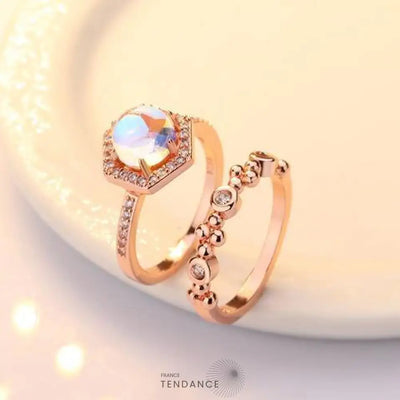 Bague En Cristal Autrichien Et Pierre De Lune (lot 2) |