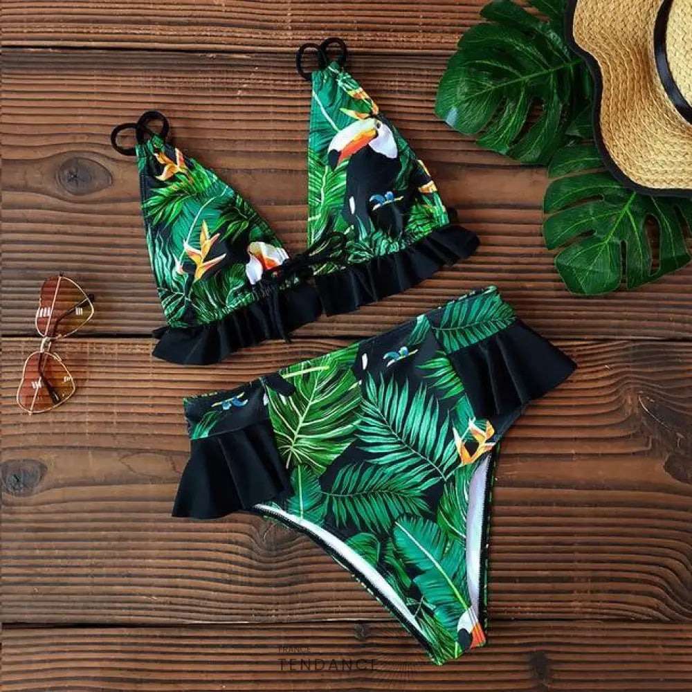 Bikini à Volants Deux Pièces | France-Tendance