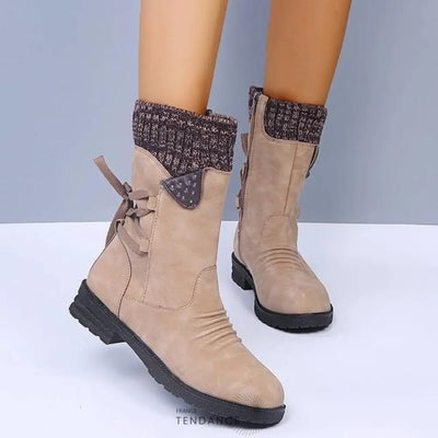 Bottes Bi-matière à Lacets | France-Tendance