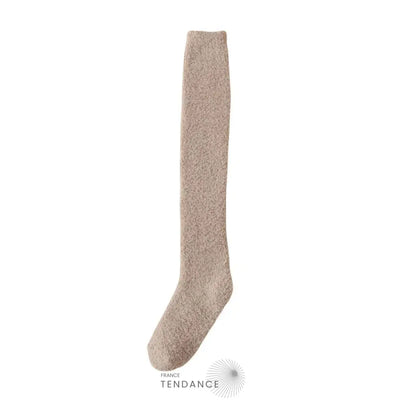Chaussettes Montantes Chaudes & Sexy En Éponge Khaki / 35-42 Chaussettes-Femme