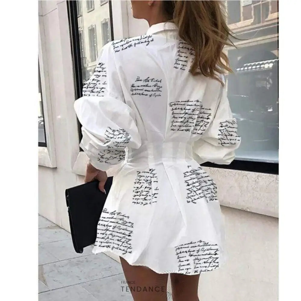Chemise Longue Scripted | France-Tendance