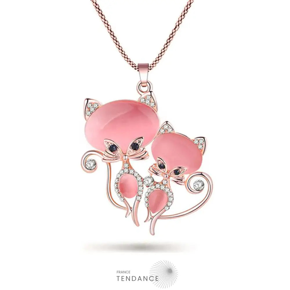 Pendentif émaillé Duo De Chats | France-Tendance