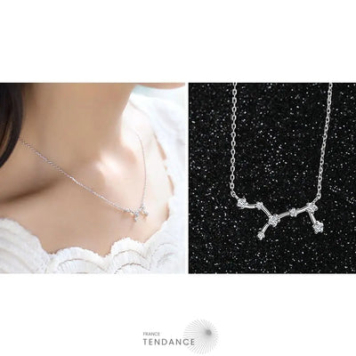 Collier Constellation Du Zodiaque En Argent |