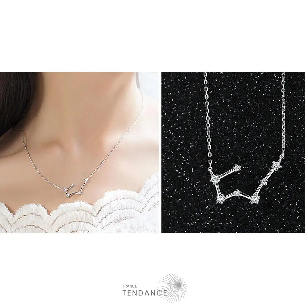 Collier Constellation Du Zodiaque En Argent |
