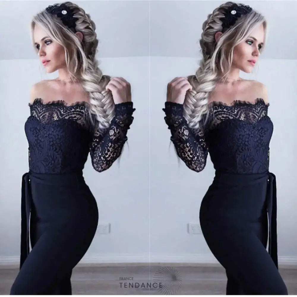 Combinaison élégante en dentelle Bleue / S ENSEMBLE FEMME