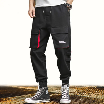 Elastic Waist Punk Pants Cargo Jogger | France-Tendance