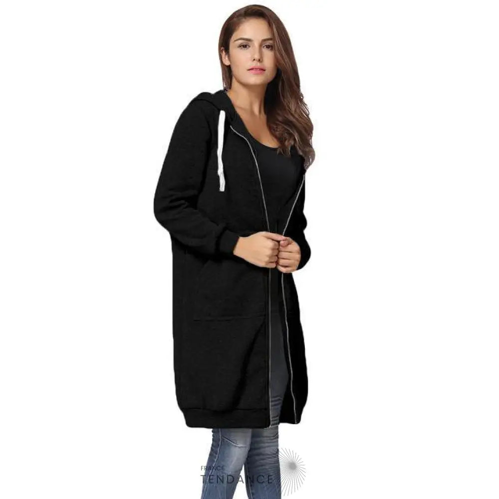 Long Gilet à Capuche Tendance | France-Tendance