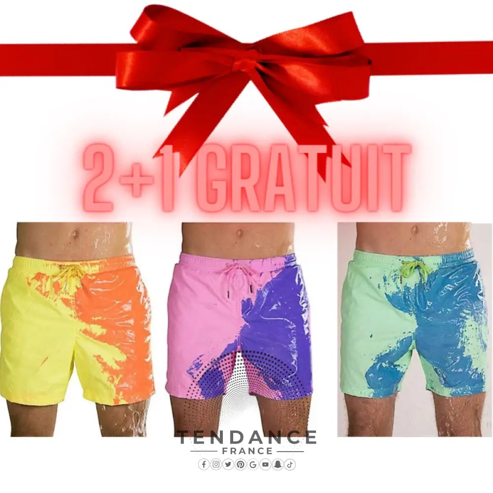 Magic-Short | Le Short De Bain Multicolor N°1 Tendance 2023 Pack 2+1 Offert (Bientôt Épuisé) / S