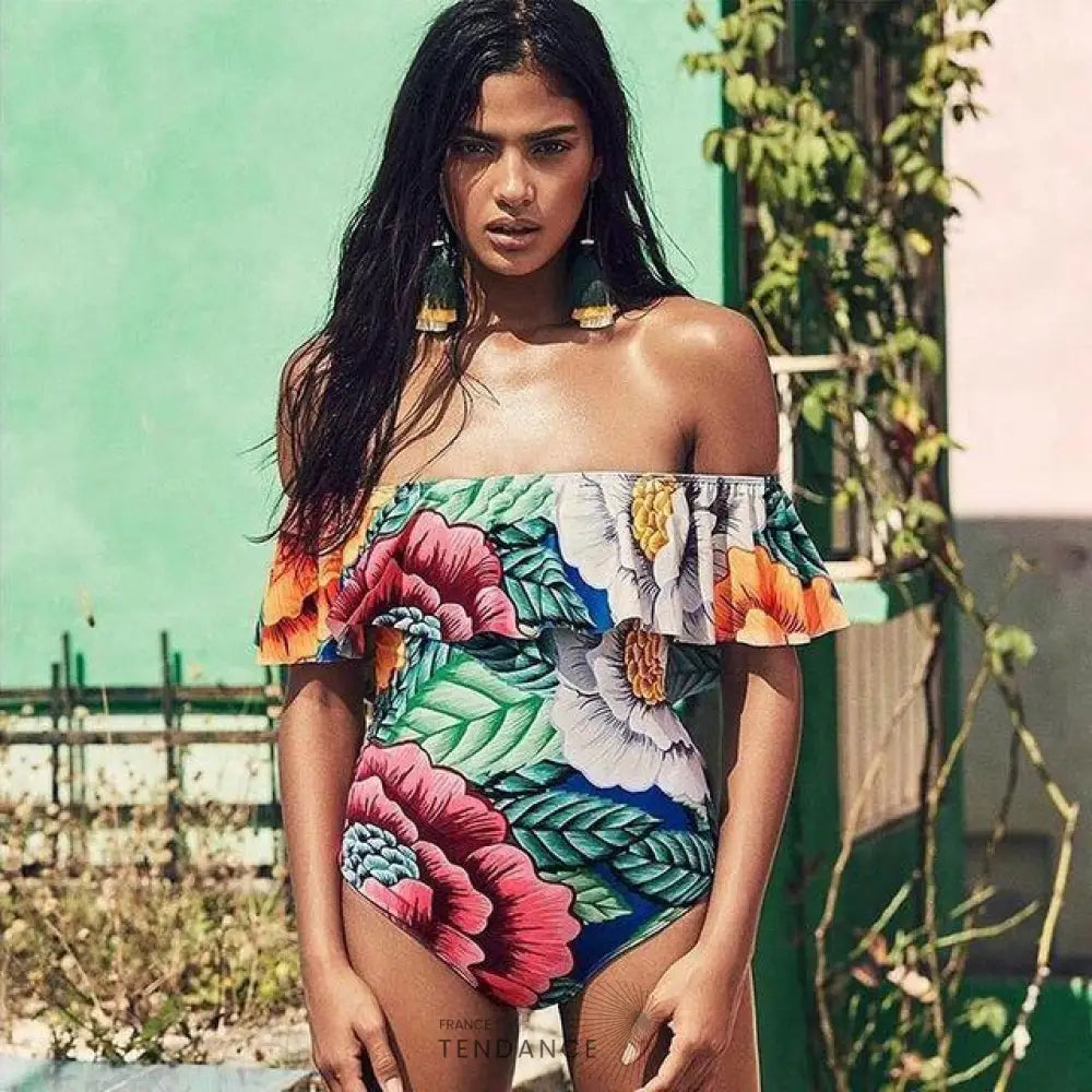Maillot De Bain Une Pièce à Volants | France-Tendance