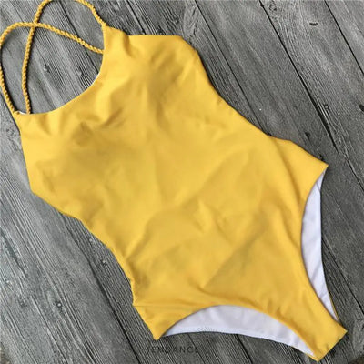 Maillot De Bain Une Pièce Dos Nu Et à Effet Bandage |