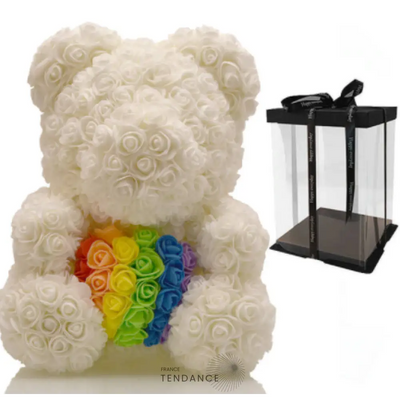 Ourson Géant Xxl En Roses éternelles (55cm) |