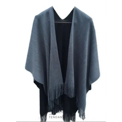 Poncho Asymétrique Réversible | France-Tendance