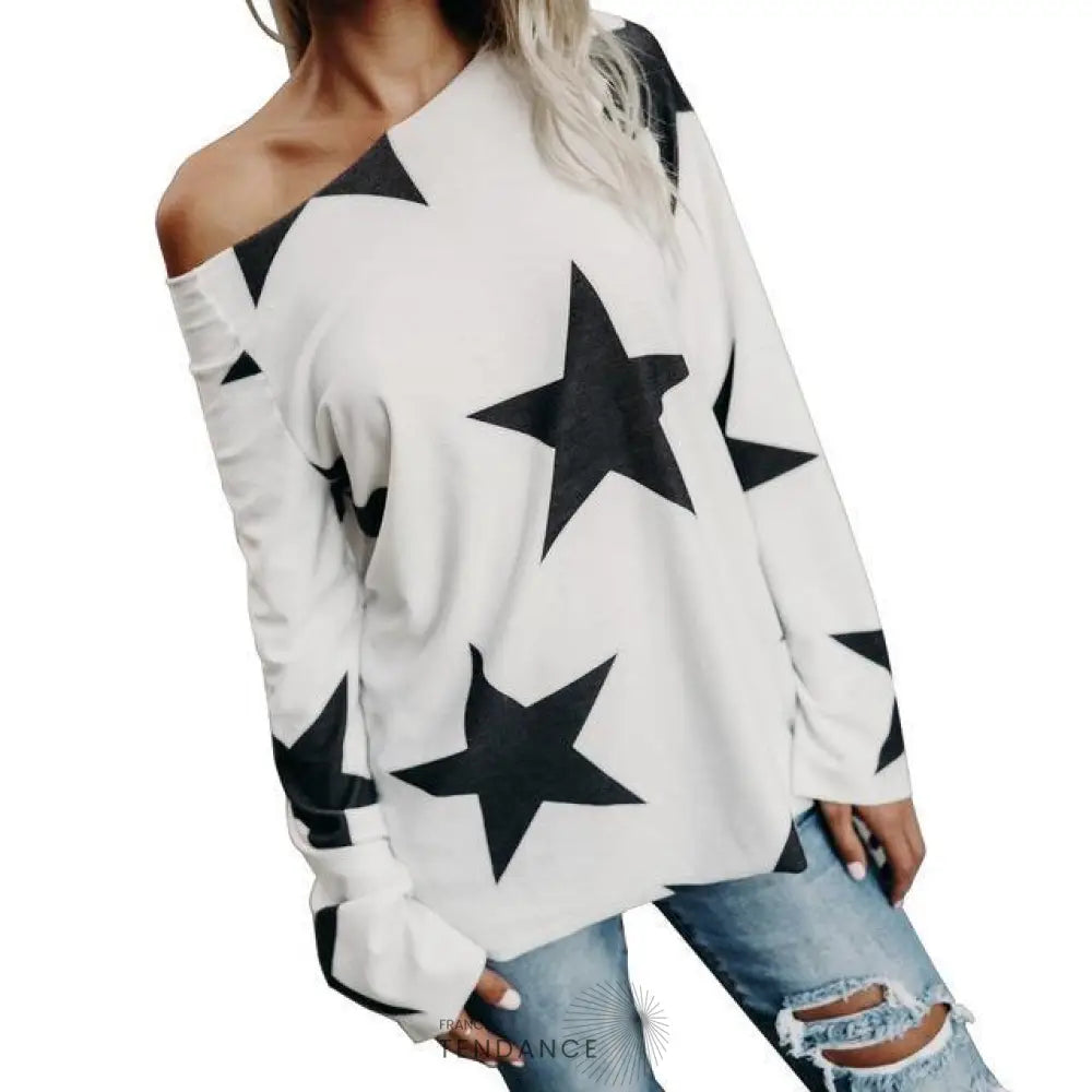 Pull à Longues Manches Imprimé étoiles | France-Tendance
