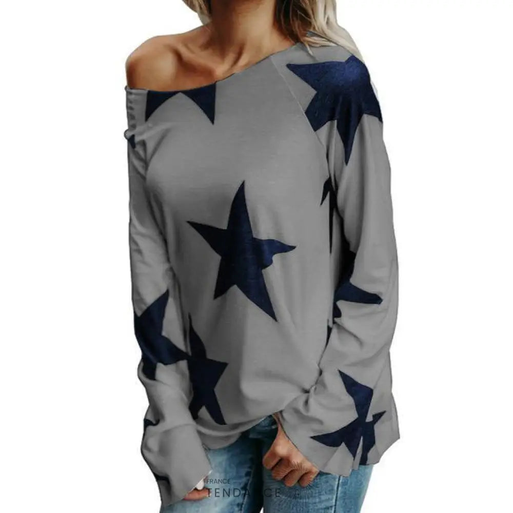 Pull à Longues Manches Imprimé étoiles | France-Tendance