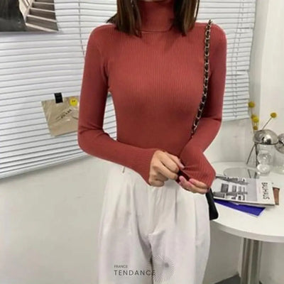 Pull Tricoté à Col Roulé | France-Tendance