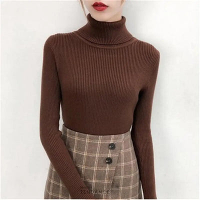 Pull Tricoté à Col Roulé | France-Tendance