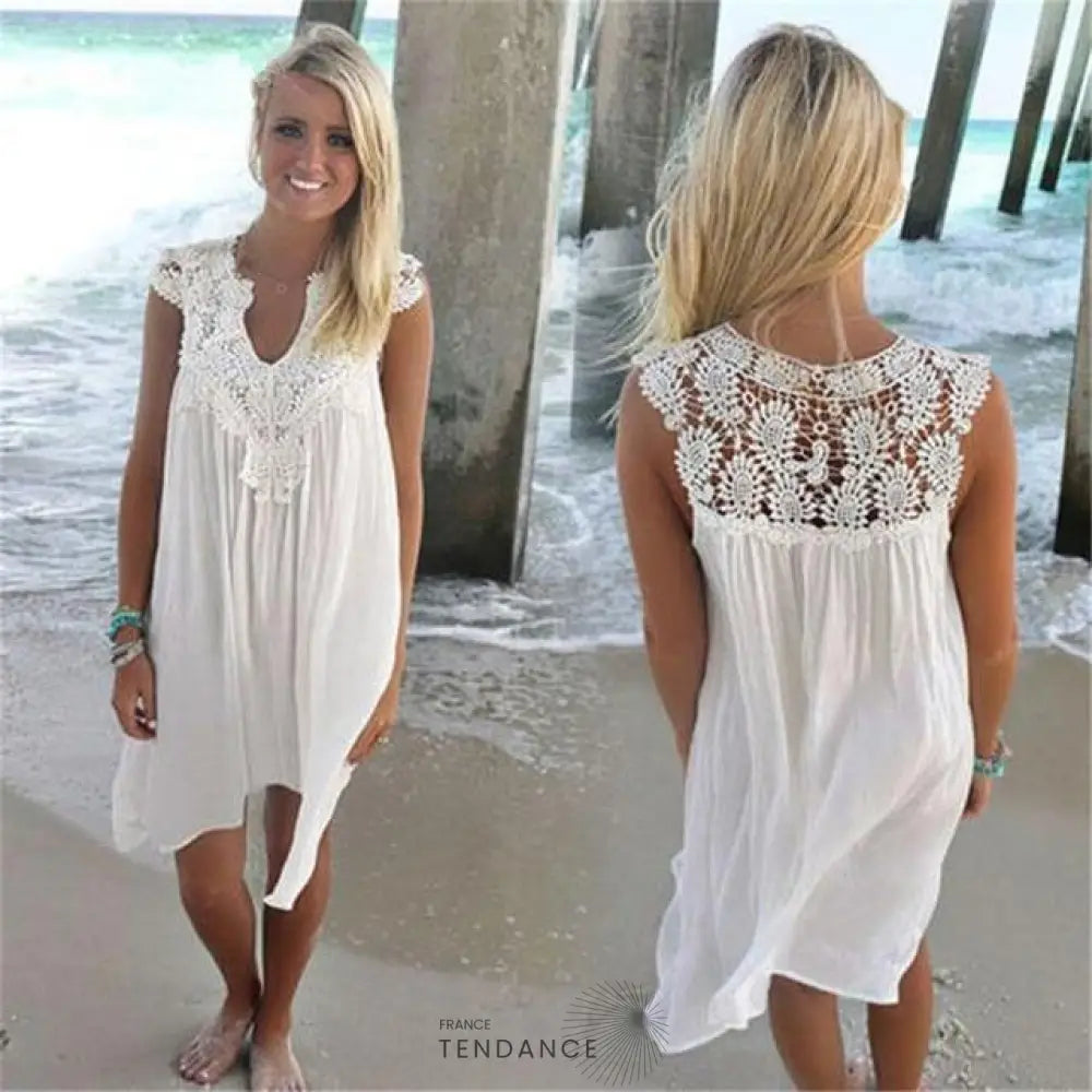 Robe - Détails En Crochet | France-Tendance