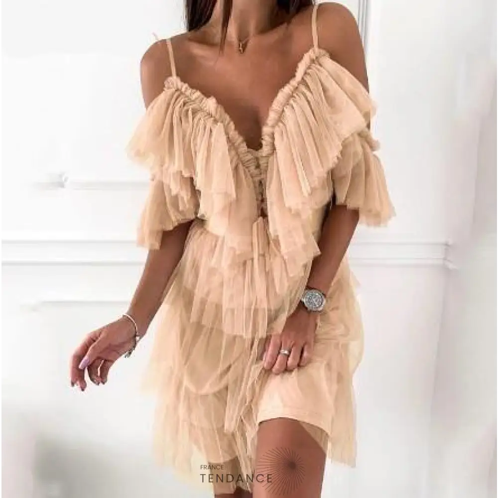 Robe élégante à Volants | France-Tendance