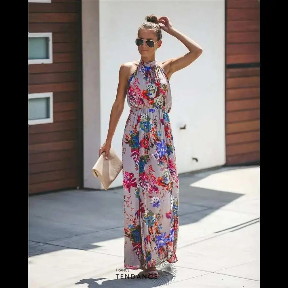 Robe Florale Sans Manches | France-Tendance