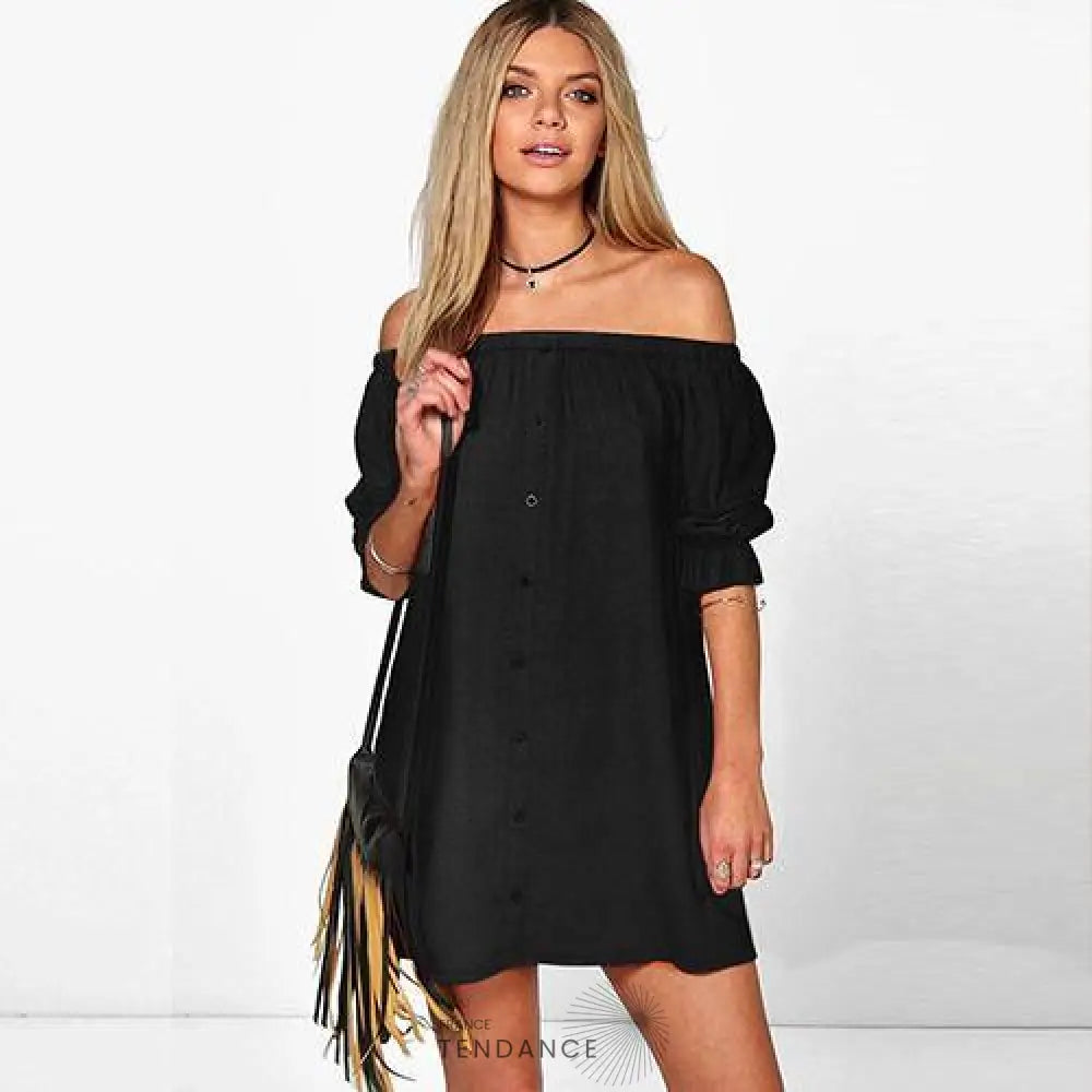 Robe Noire Bohème | France-Tendance