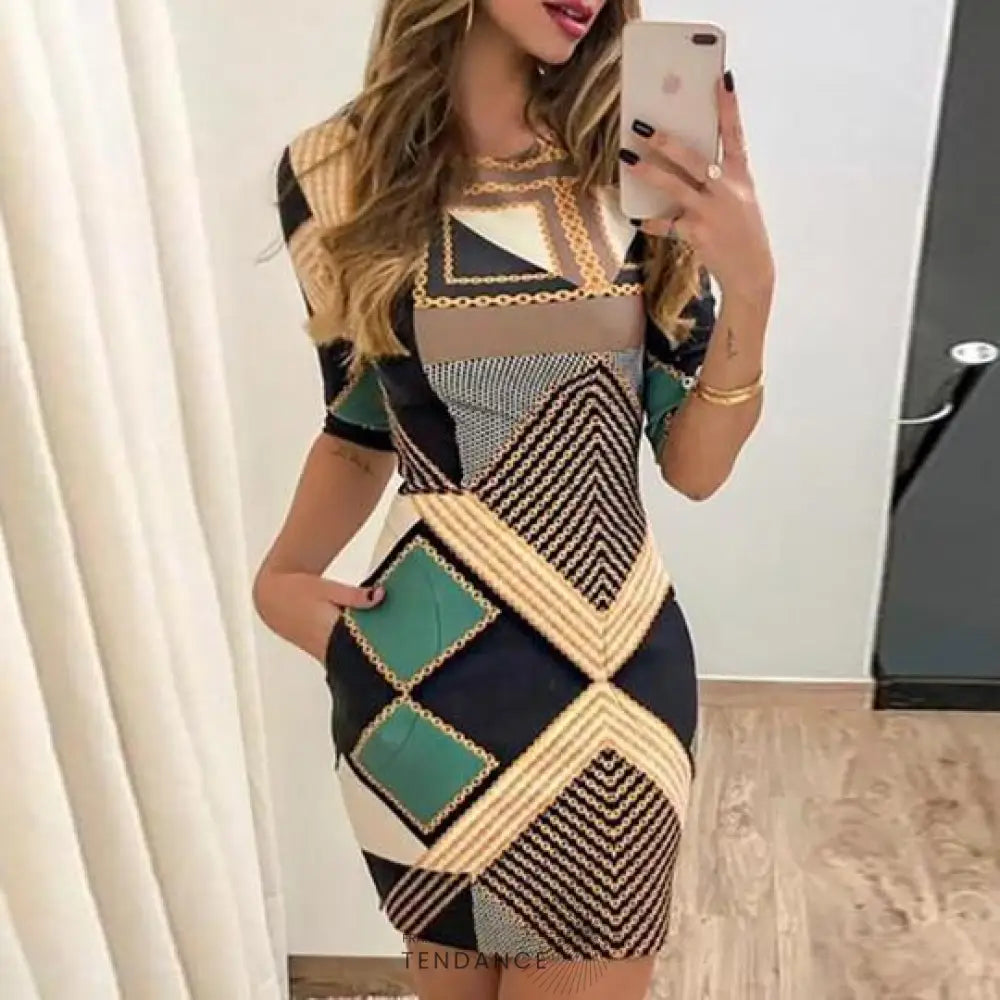 Robe Slim Imprimée | France-Tendance