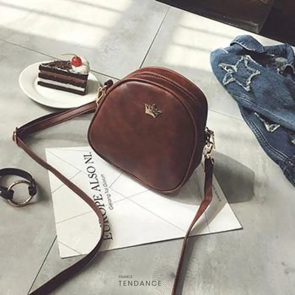 Sac à Main Bandoulière Avec Couronne | France-Tendance