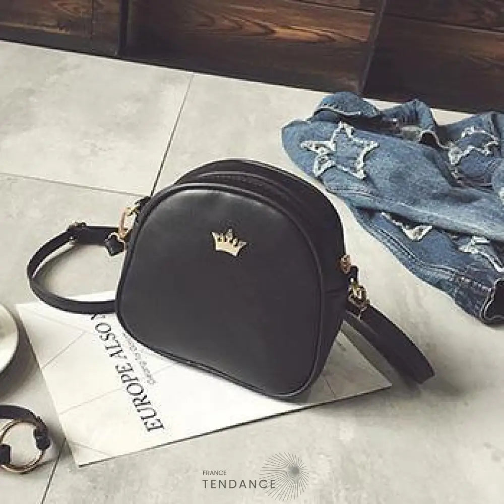 Sac à Main Bandoulière Avec Couronne | France-Tendance