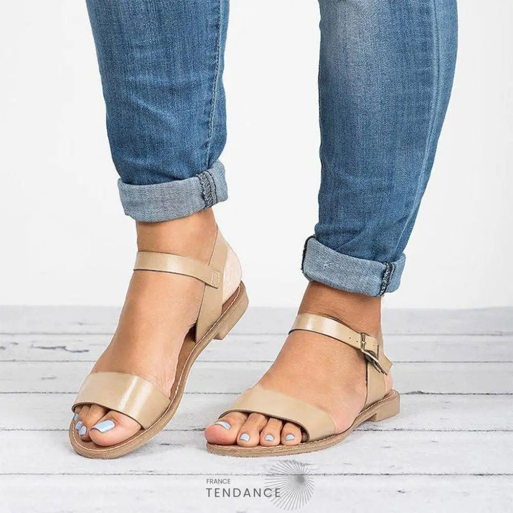 Sandales Plates Minimalistes | France-Tendance