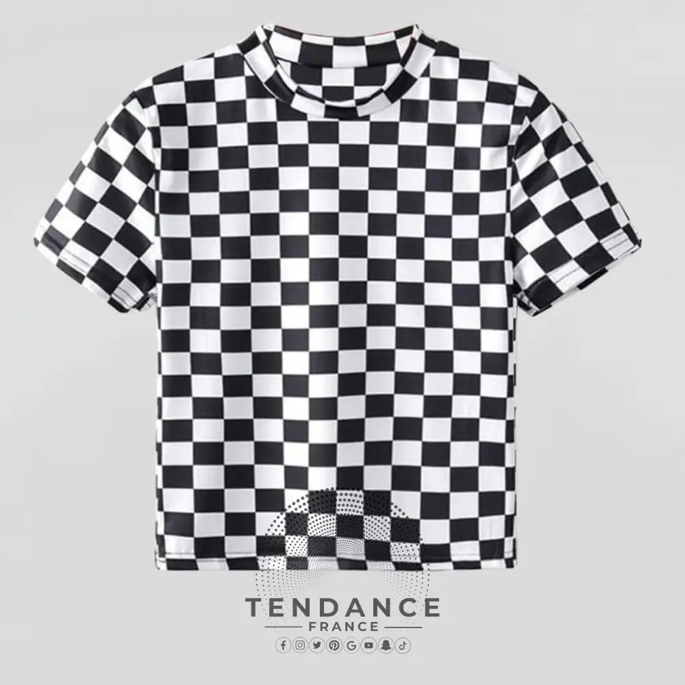 T-shirt Court B&w | France-Tendance