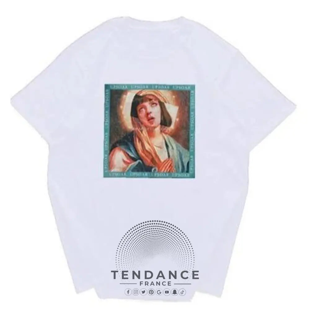 T-shirt White Pulp Fiction x Vierge Marie™ | France-Tendance