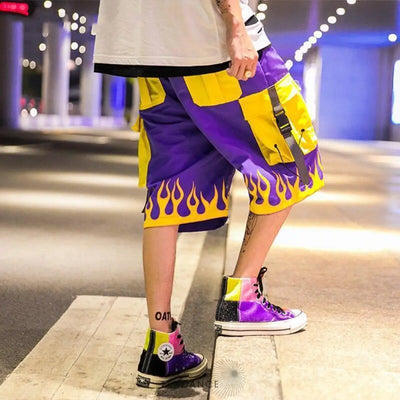 Short Flamme x Purple | France-Tendance