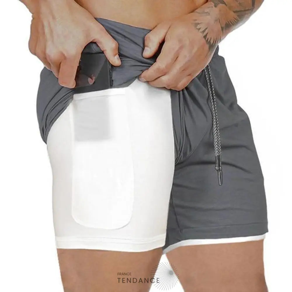 Short De Sport 2 En 1 | France-Tendance