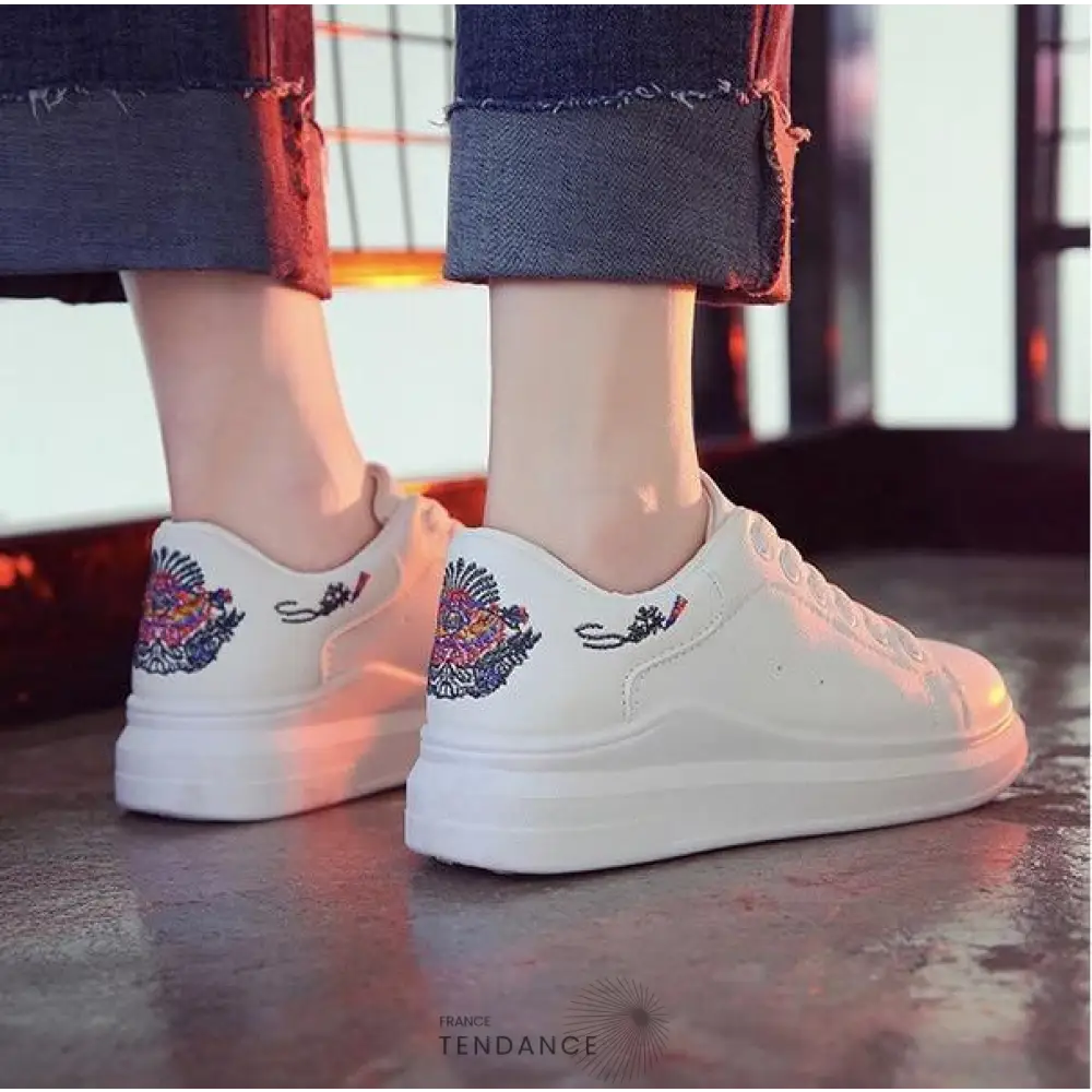 Superbes Baskets Brodées Casual | France-Tendance