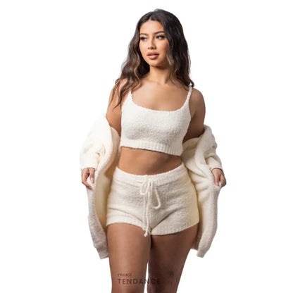 Eva | Ensemble 3 Pièces Cocooning & Sexy Xs / Beige