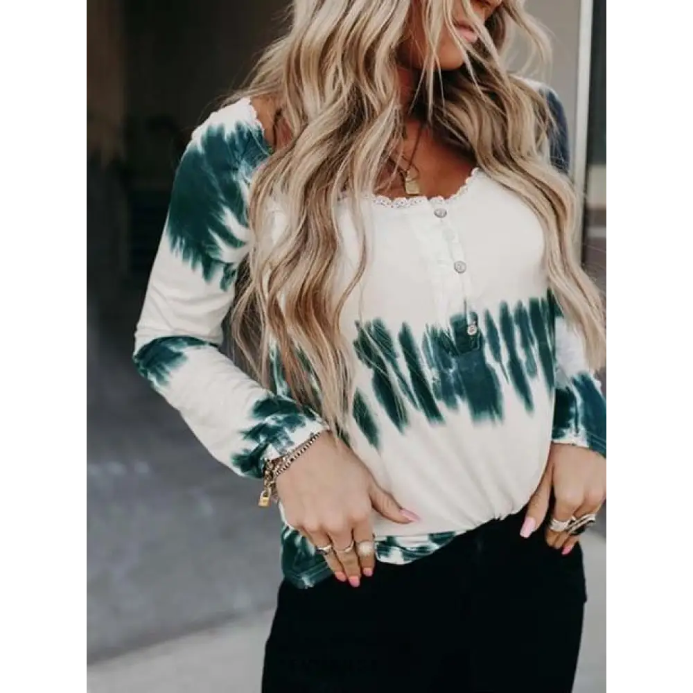 T-shirt Boutonné à Dentelle | France-Tendance