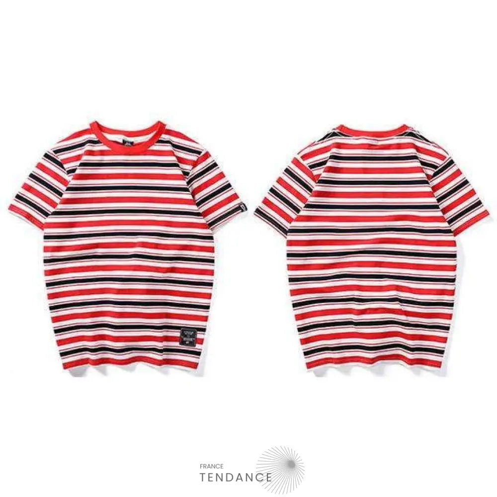 T-shirt Imprimé Stripe | France-Tendance