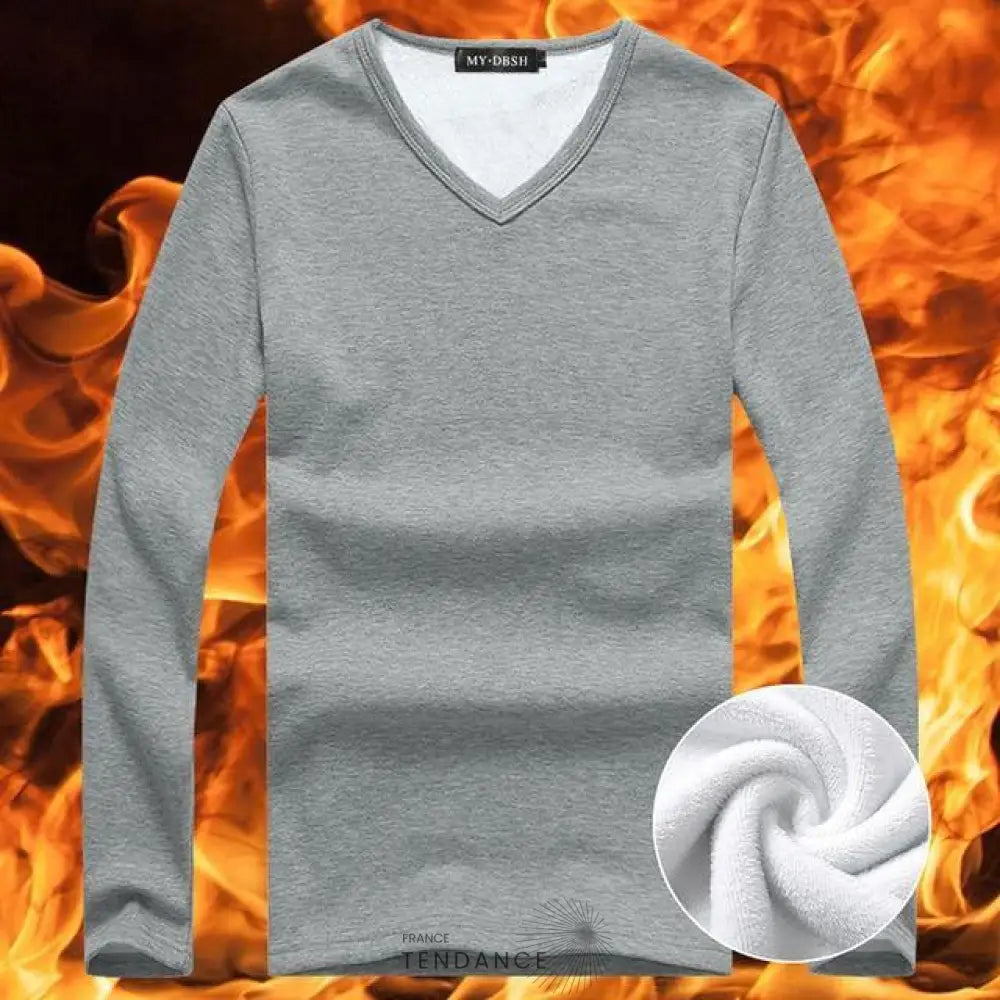 T-shirt Velouté à Manches Longues | France-Tendance
