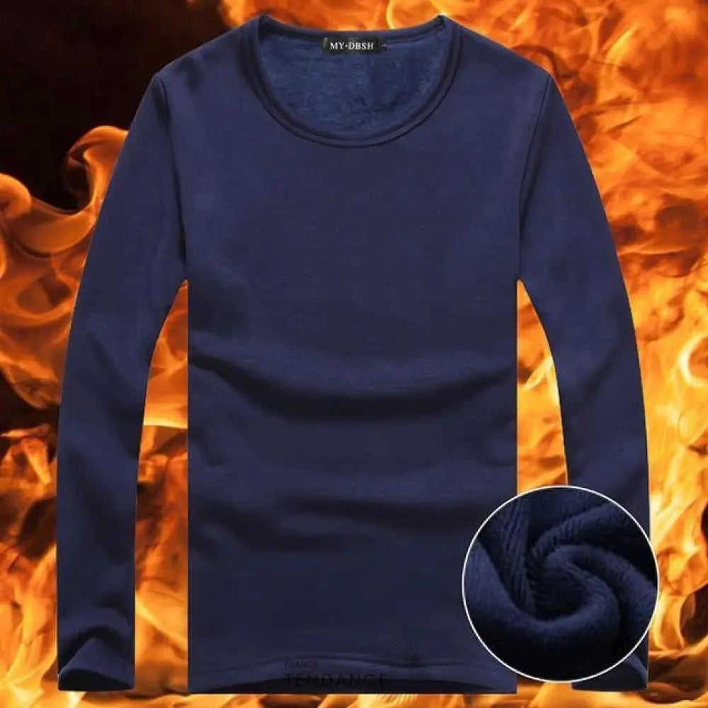 T-shirt Velouté à Manches Longues | France-Tendance